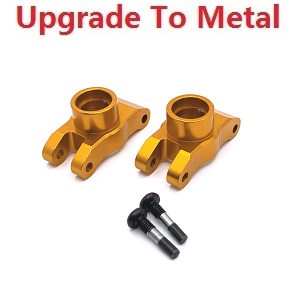 JJRC Q130 Q141 Q130A Q130B Q141A Q141B D843 D847 GB1017 GB1018 Pro RC Car Vehicle spare parts upgrade to metal rear axle seat(L/R) Gold - Click Image to Close
