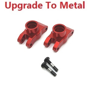 JJRC Q130 Q141 Q130A Q130B Q141A Q141B D843 D847 GB1017 GB1018 Pro RC Car Vehicle spare parts upgrade to metal rear axle seat(L/R) Red - Click Image to Close