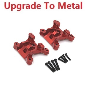 JJRC Q130 Q141 Q130A Q130B Q141A Q141B D843 D847 GB1017 GB1018 Pro RC Car Vehicle spare parts upgrade to metal front and rear universal shock mount Red - Click Image to Close