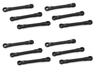 JJRC Q130 Q141 Q130A Q130B Q141A Q141B D843 D847 GB1017 GB1018 Pro RC Car Vehicle spare parts servo tie rod steering tie rod and servo mount 6018 4sets - Click Image to Close