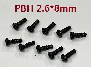 JJRC Q130 Q141 Q130A Q130B Q141A Q141B D843 D847 GB1017 GB1018 Pro RC Car Vehicle spare parts self-tapping round head screws pbh2.6*8mm 6101 - Click Image to Close