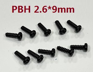 JJRC Q130 Q141 Q130A Q130B Q141A Q141B D843 D847 GB1017 GB1018 Pro RC Car Vehicle spare parts self-tapping round head screws pbh2.6*9mm