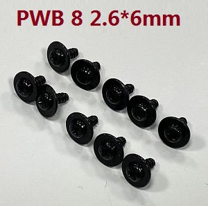JJRC Q130 Q141 Q130A Q130B Q141A Q141B D843 D847 GB1017 GB1018 Pro RC Car Vehicle spare parts self-tapping screws with collar 2.6*6 PWB collar 8 - Click Image to Close