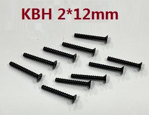 JJRC Q130 Q141 Q130A Q130B Q141A Q141B D843 D847 GB1017 GB1018 Pro RC Car Vehicle spare parts self-tapping countersunk head screws KBH2*12mm 6112 - Click Image to Close