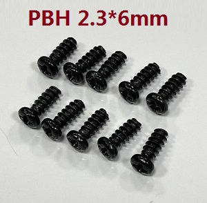 JJRC Q130 Q141 Q130A Q130B Q141A Q141B D843 D847 GB1017 GB1018 Pro RC Car Vehicle spare parts self-tapping round head screws PBH2.3*6mm 6110