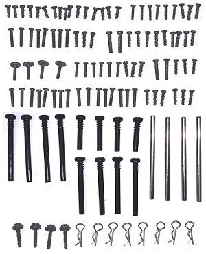 JJRC Q130 Q141 Q130A Q130B Q141A Q141B D843 D847 GB1017 GB1018 Pro RC Car Vehicle spare parts screws set + swing arm pin set + R shape buckle