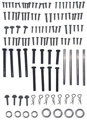 JJRC Q130 Q141 Q130A Q130B Q141A Q141B D843 D847 GB1017 GB1018 Pro RC Car Vehicle spare parts screws set + swing arm pin set + R shape buckle + bearings