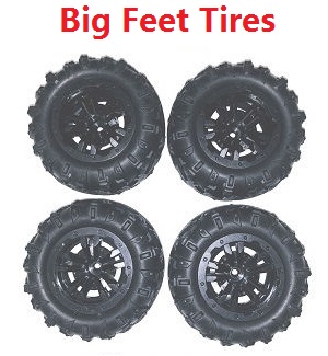 JJRC Q130 Q141 Q130A Q130B Q141A Q141B D843 D847 GB1017 GB1018 Pro RC Car Vehicle spare parts big feet tires 4pcs
