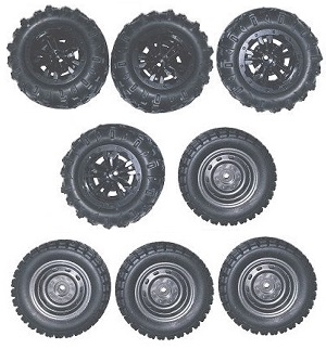 JJRC Q130 Q141 Q130A Q130B Q141A Q141B D843 D847 GB1017 GB1018 Pro RC Car Vehicle spare parts big feet tires and black tires 8pcs