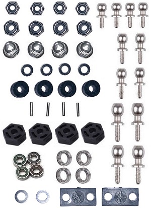 JJRC Q146 Q146A Q146B RC Car vehicle spare parts ball head screws set + Nuts se + bearings set + Hexagon whell seat + swing arm washer set