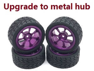 JJRC Q146 Q146A Q146B RC Car vehicle spare parts upgrade to metal hub tires Purple