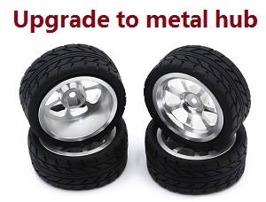 JJRC Q146 Q146A Q146B RC Car vehicle spare parts upgrade to metal hub tires Silver