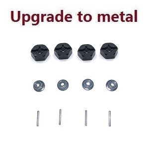 JJRC Q146 Q146A Q146B RC Car vehicle spare parts upgrade to metal hexagon wheel seat and M3 flange nuts Black JJRC Q146 Q146A Q146B RC Car vehicle spare parts upgrade to metal hexagon wheel seat and M3 flange nuts Black
