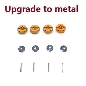 JJRC Q146 Q146A Q146B RC Car vehicle spare parts upgrade to metal hexagon wheel seat and M3 flange nuts Gold JJRC Q146 Q146A Q146B RC Car vehicle spare parts upgrade to metal hexagon wheel seat and M3 flange nuts Gold
