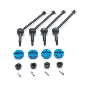 JJRC Q146 Q146A Q146B RC Car vehicle spare parts upgrade to metal CVD drive set with hexagon wheel seat and M3 flange nuts Blue JJRC Q146 Q146A Q146B RC Car vehicle spare parts upgrade to metal CVD drive set with hexagon wheel seat and M3 flange nuts Blue