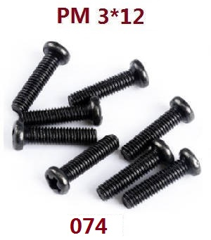 JJRC Q146 Q146A Q146B RC Car vehicle spare parts round head cross screws M3*12 074 JJRC Q146 Q146A Q146B RC Car vehicle spare parts round head cross screws M3*12 074