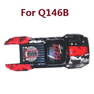 JJRC Q146 Q146A Q146B RC Car vehicle spare parts monster truck body 082 (For Q146B) Red