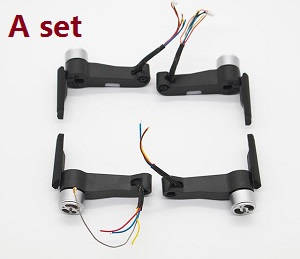 JJRC X12 X12P RC quadcopter drone spare parts todayrc toys listing side bar and motors set (2*A+2*B) Black