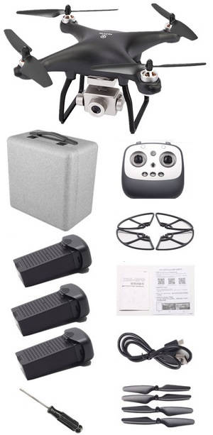 JJRC X13 RC drone with EPP case and 3 battery RTF