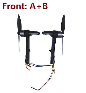 JJRC X15 S137 8802 Pro Dragonfly GPS RC quadcopter drone spare parts todayrc toys listing side bar and motor module with blades (Front A+B)