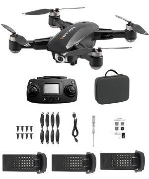 JJRC X16 GPS drone with 3 battery and portable bag, RTF Black