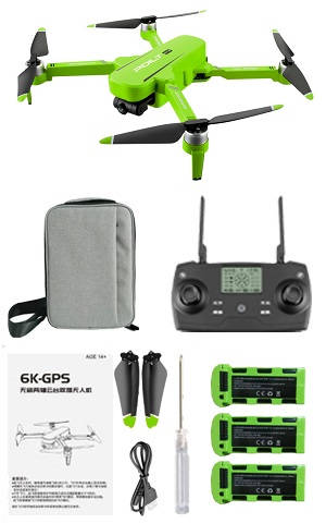 JJRC X17 drone with portable bag and 3 battery, RTF Green