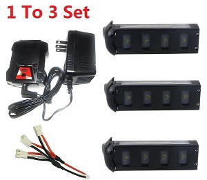 JJRC X8 RC Quadcopter spare parts todayrc toys listing 1 To 3 charger set + 3*7.4V 1800mAh battery set