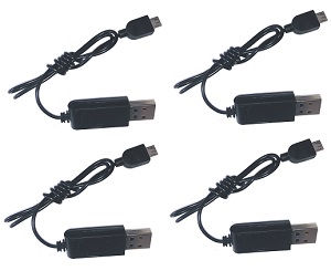 Wltoys XK K127 Eagle RC Helicopter spare parts todayrc toys listing USB charger wire 4pcs