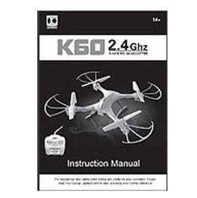 Kai Deng K60 RC quadcopter drone spare parts todayrc toys listing English manual book
