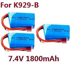 Wltoys K929 K929-A K929-B RC Car spare parts todayrc toys listing 7.4V 1800mAh battery 3pcs (For K929-B)
