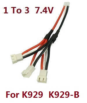 Wltoys K929 K929-A K929-B RC Car spare parts todayrc toys listing 1 to 3 charger wire 7.4V - Click Image to Close
