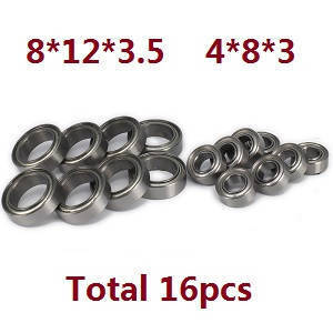 Wltoys K929 K929-A K929-B RC Car spare parts todayrc toys listing bearing 4*8*3 + 8*12*3.5 16pcs