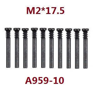 Wltoys K929 K929-A K929-B RC Car spare parts todayrc toys listing screws M2*17.5 A959-10 - Click Image to Close