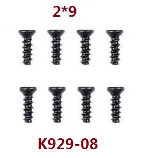 Wltoys K929 K929-A K929-B RC Car spare parts todayrc toys listing screws 2*9 K929-08