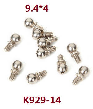 Wltoys K929 K929-A K929-B RC Car spare parts todayrc toys listing ball head screws 9.4*4 K929-14 - Click Image to Close