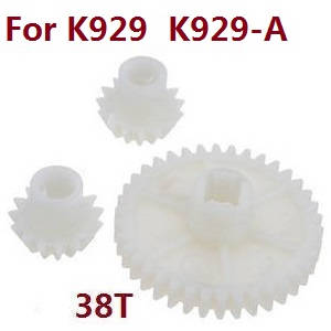 Wltoys K929 K929-A K929-B RC Car spare parts todayrc toys listing reduction gear + driving gear (Plastic) for K929 K929-A - Click Image to Close