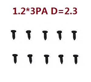 Wltoys XK 284131 RC Car spare parts todayrc toys listing screws 1.2*3PA 10pcs - Click Image to Close