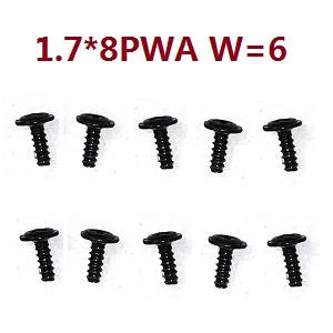 Wltoys K969 K979 K989 K999 P929 P939 RC Car spare parts todayrc toys listing screws 1.7*8PWA W6 10pcs