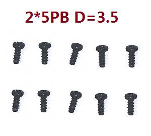 Wltoys K969 K979 K989 K999 P929 P939 RC Car spare parts todayrc toys listing screws 2*5PB 10pcs - Click Image to Close