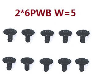 Wltoys K969 K979 K989 K999 P929 P939 RC Car spare parts todayrc toys listing screws 2*6PWB W5 10pcs