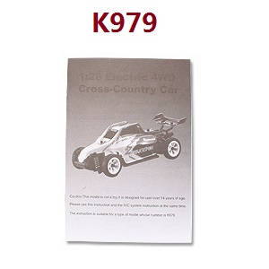 Wltoys K969 K979 K989 K999 P929 P939 RC Car spare parts todayrc toys listing English manual book (K979) - Click Image to Close