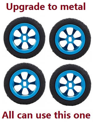 Wltoys K969 K979 K989 K999 P929 P939 RC Car spare parts todayrc toys listing tires with metal hubs Blue (all can use this one) - Click Image to Close