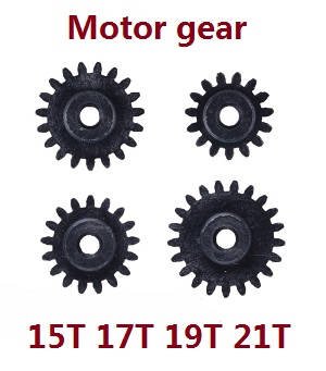 Wltoys XK 284131 RC Car spare parts todayrc toys listing 15T 17T 19T 21T motor gear (Black) - Click Image to Close