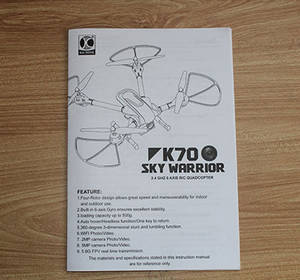 Kai Deng K70 K70C K70H K70W K70F RC quadcopter drone spare parts todayrc toys listing English manual book