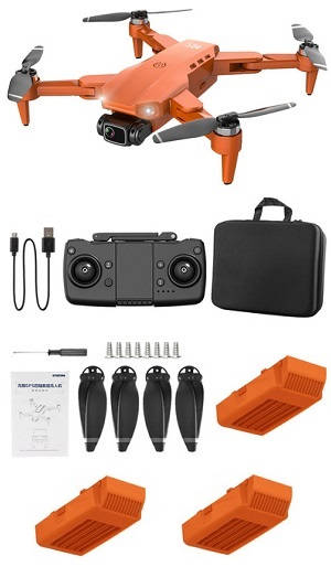 LI YE ZHAN TOYS LYZRC L900 Pro RC Drone with portable bag and 3 battery RTF Orange - Click Image to Close