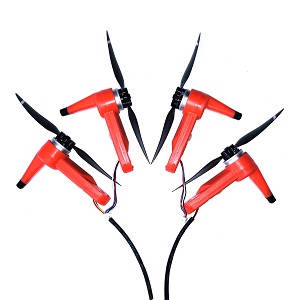 LI YE ZHAN TOYS LYZRC L900 Pro RC Drone spare parts todayrc toys listing side motors bar set with main blades Red 4pcs - Click Image to Close