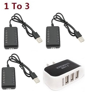Lead Honor LH-1301 LH 1301 RC Helicopter spare parts 3 USB charger adapter with 3*USB charger wire set