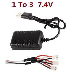Lead Honor LH-1301 LH 1301 RC Helicopter spare parts USB charger wire with 1 to 3 charger wire