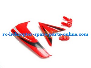 Egofly LT-712 RC helicopter spare parts todayrc toys listing tail decorative set (red)