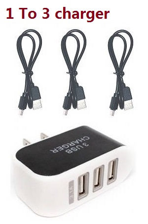 MJX Bugs 18 pro B18pro X-drone EIS RC drone quadcopter spare parts 1 to 3 charger adapter with 3*USB wire set